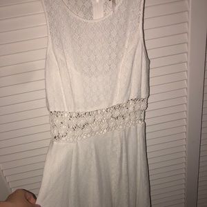 Free people Lace cutout flower dress (white)